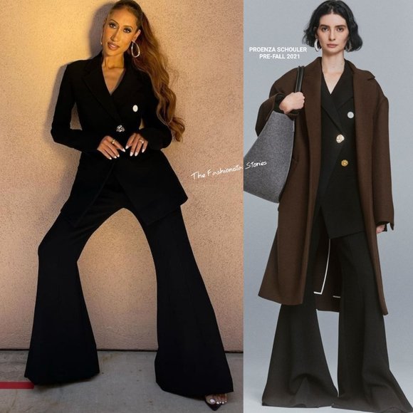 PROENZA SCHOULER Asymmetric Textured Suiting Blazer Jacket - Picture 6 of 15